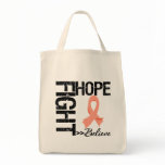 Fight Believe Hope v2 Uterine Cancer Canvas Bags