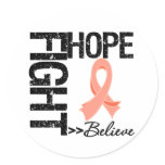 Fight Believe Hope v2 Uterine Cancer stickers