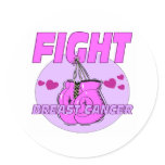 Fight Breast Cancer Round Sticker