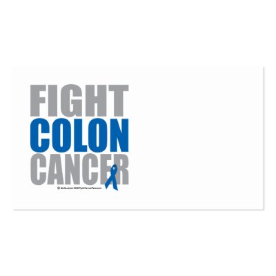 Fight Colon Cancer Business Cards by fightcancertees