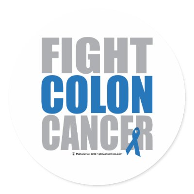 Fight Colon Cancer Round Sticker by fightcancertees