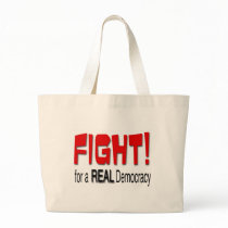 Fight for a Real Democracy Canvas Bags