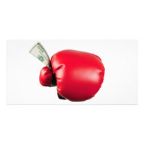 Fight for money picture card