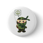 Fight for peace pinback buttons