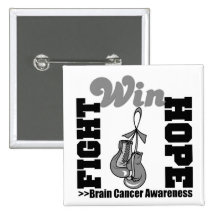 Fight Hope Win - Brain Cancer Pin