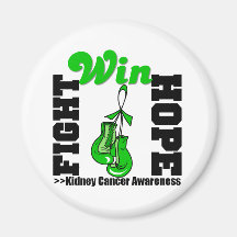 Fight Hope Win - Kidney Cancer Fridge Magnet
