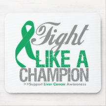 Fight Like a Champion Liver Cancer Mouse Pad