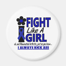 Fight Like A Girl 1.2 Rheumatoid Arthritis Fridge Magnets