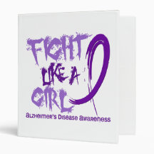 Fight Like A Girl 5.3 Alzheimer's Disease Vinyl Binder