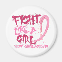 Fight Like A Girl 5.3 Breast Cancer Magnet
