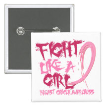 Fight Like A Girl 5.3 Breast Cancer Pinback Button