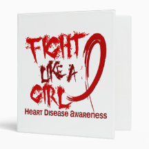 Fight Like A Girl 5.3 Heart Disease 3 Ring Binders