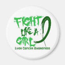 Fight Like A Girl 5.3 Liver Cancer Magnet