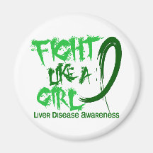 Fight Like A Girl 5.3 Liver Disease Refrigerator Magnet