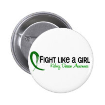 Fight Like A Girl 6.3 Kidney Disease Pinback Button