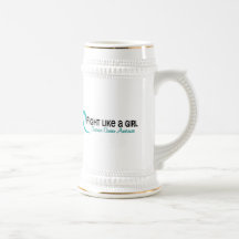 Fight Like A Girl 6.3 Ovarian Cancer Coffee Mugs