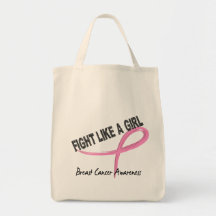 Fight Like A Girl 7.3 Breast Cancer Canvas Bag