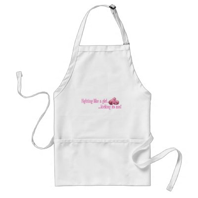 Fight like a girl against Breast Cancer Aprons by cousinsforacure