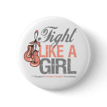 Fight Like a Girl Boxing - Uterine Cancer Buttons