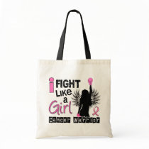 Fight Like A Girl Breast Cancer 26.2 Canvas Bags