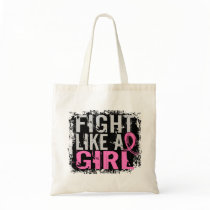 Fight Like a Girl Breast Cancer 31.8 Tote Bag