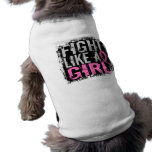 Fight Like a Girl Breast Cancer 31.8 Doggie T Shirt