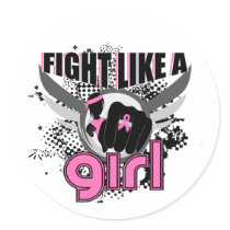 Fight Like A Girl Breast Cancer 33.8 Stickers