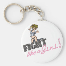 Fight Like A Girl Breast Cancer 3 Keychain