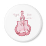 Fight Like a Girl - Breast Cancer Awareness Fridge Magnet