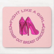 Fight Like a Girl Breast Cancer Design Mousepad