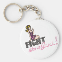 Fight Like A Girl Breast Cancer Key Chains