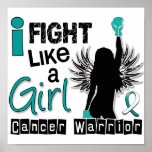 Fight Like A Girl Cervical Cancer 26.2 Print