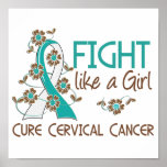 Fight Like A Girl Cervical Cancer 38.82 Poster