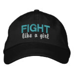 Fight Like A Girl Cervical Cancer embroidered hats