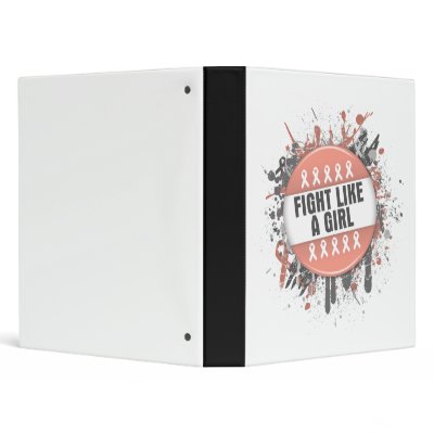 Fight Like a Girl Cool Button - Uterine Cancer Binders by MissionWeCanDoIt