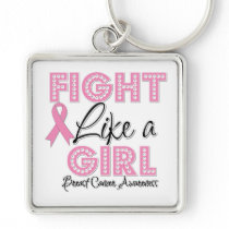 Fight Like a Girl Dazzling - Breast Cancer Keychain
