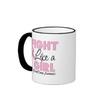 Fight Like a Girl Dazzling - Breast Cancer Mugs