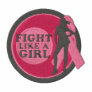 Fight Like a Girl Embroidered Breast Cancer Embroidered Polo Shirt