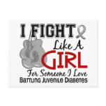 Fight Like A Girl Juvenile Diabetes 15.6 Postcards