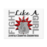 Fight Like A Girl Juvenile Diabetes 8.3 Postcard
