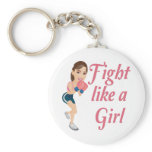 Fight like a Girl Keychain
