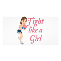 Fight like a Girl Photo Greeting Card