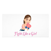 Fight like a Girl Personalized Photo Card