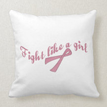 Fight like a girl pillow