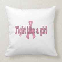 Fight like a girl pillow