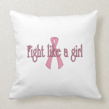 Fight like a girl pillow