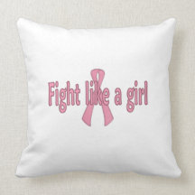Fight like a girl pillows
