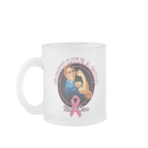 Fight Like a Girl Rosie Riveter - Breast Cancer Mug