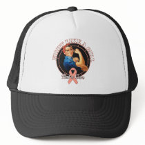 Fight Like a Girl Rosie Riveter - Uterine Cancer Mesh Hat
