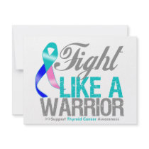 Fight Like a Warrior Thyroid Cancer Custom Invitation